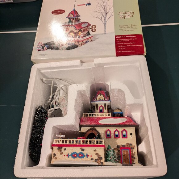 Department 56 North Pole Series Checking It Twice Wind-Up Toys - Picture 1 of 5